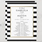 Tijdschema voor klassieke stripe bruiloft (Voorkant / Achterkant)