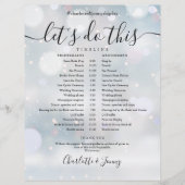 Tijdschema winterlegant-script voor bruiloft (Voorkant)