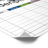 Tijdschema Wolf Poster (Hoek)