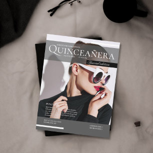 Tijdschrift 15e verjaardag quinceañera uitnodiging