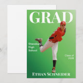 Tijdschrift Afstuderen Groen en Wit Aankondiging (Voorkant / Achterkant)