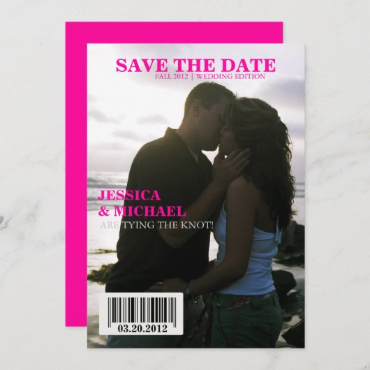 Tijdschrift De datum opslaan Save The Date (Voorkant / Achterkant)