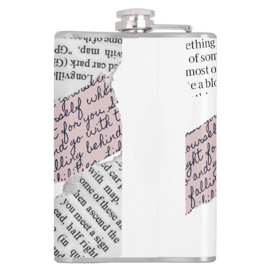 Tijdschrift Esthetisch – Retro Redactionele Stijl Heupfles (Achterkant)