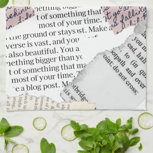 Tijdschrift Esthetisch – Retro Redactionele Stijl Theedoek (Gevouwen)