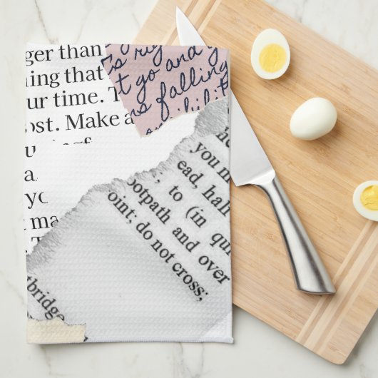 Tijdschrift Esthetisch – Retro Redactionele Stijl Theedoek (Quarter Fold)