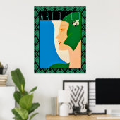 tijdschrift Hoesje Art Deco Poster (Thuiskantoor)