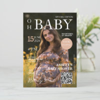 Tijdschrift Hoesje Foto Baby shower Uitnodiging