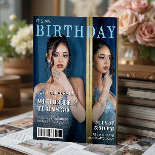 Tijdschrift Hoesje Foto Verjaardagsfeest Kaart