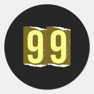 Tijdschrift losgeld nummer 99 t shirt ronde sticker