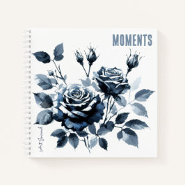 Tijdschrift "Moments" Rozen in Blue Var01 Notitieboek