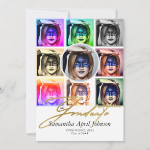 Tijdschrift Pop Art Retro Diptiek Afstuderen Foto Kaart