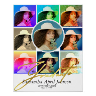 Tijdschrift Pop Art Retro Diptiek Afstuderen Foto Perfect Poster