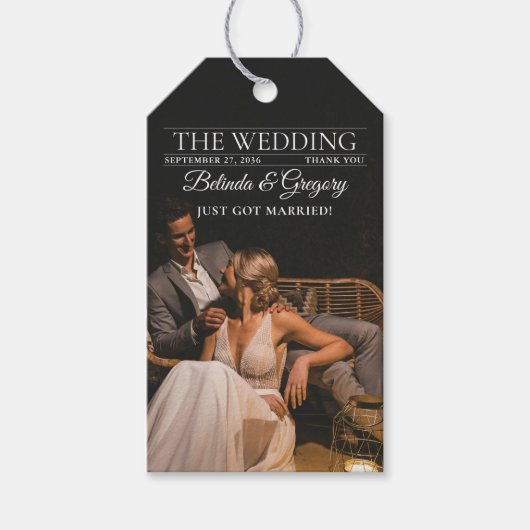 Tijdschrift Redactie Krant Foto's bruiloft Cadeaulabel (Voorkant)