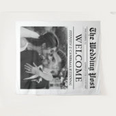 Tijdschrift Redactioneel Krant Huwelijksfoto Wandkleed (Voorkant (horizontaal))