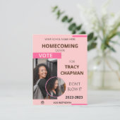 Tijdschrift Stem Koningin Thuiscoming Flyer Sjablo Kaart (Staand voorkant)