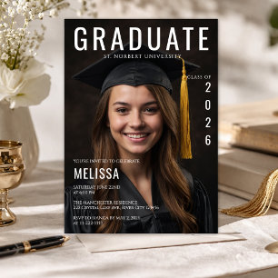 Tijdschrift Stijl Foto Afstudeeruitnodiging Kaart
