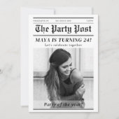 Tijdschriftcover met geboorte krant kaart (Voorkant)