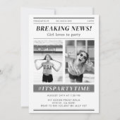 Tijdschriftcover met geboorte krant kaart (Achterkant)