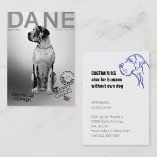 Tijdschriftstijl Great Dane Zakkaartje Visitekaartje