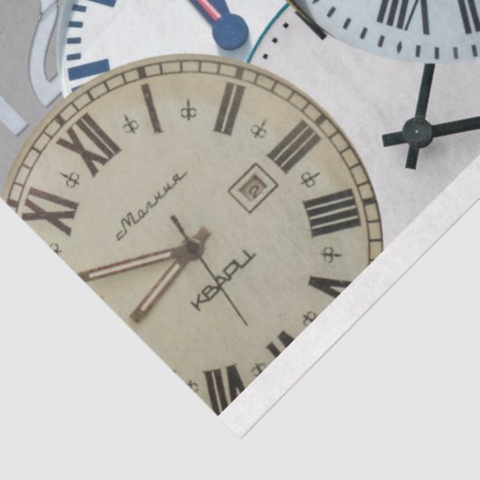 Tijdspatten en klokken ontkoppelen tissuepapier (Detail)