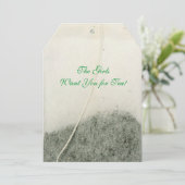 TIJDSTIP TEA BAG-INVITATIE KAART (Staand voorkant)