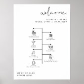 Tijdstip van ADELLA Modern Minimalist Weddenschap Poster (Voorkant)