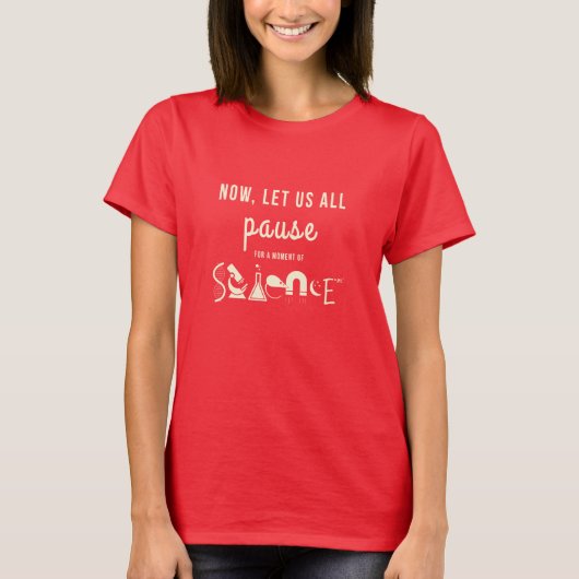 Tijdstip van de Wetenschap Red T-Shirt (Voorkant)
