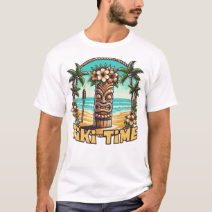 Tijdstip van Tiki: Tropical Island Escape T-shirt