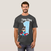 Tijdvliegen Im 1 1e Birthday Airplane vlak T-shirt (Voorkant volledig)