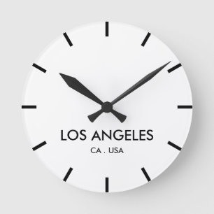 Tijdzonegrensminimalisator Los Angeles California Ronde Klok