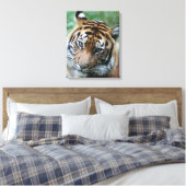 Tijger 013 canvas afdruk (Insitu (Slaapkamer))