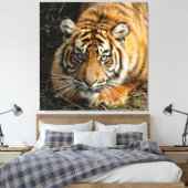 Tijger 037 canvas afdruk (Insitu (Slaapkamer))
