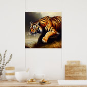 Tijger (11) Wilde kat Poster (Keuken)