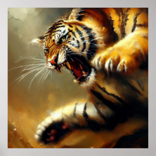 Tijger (12) Wilde kat Poster