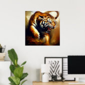 Tijger (13) Wilde kat Poster (Thuiskantoor)