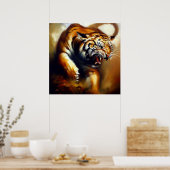 Tijger (13) Wilde kat Poster (Keuken)