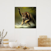 Tijger (1) Wilde kat Poster (Keuken)