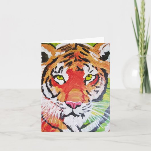 Tijger (2019) - klein - 4" x 5,6" - verticaal bedankkaart (Voorkant)