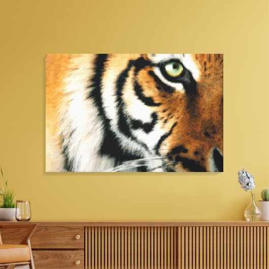 Tijger 2 - Gewikkeld Canvas (Insitu (Woonkamer))