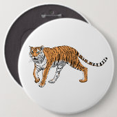 Tijger 2 ronde button 6,0 cm (Voorkant /achterkant)