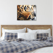 Tijger 3 - Gewikkeld Canvas Afdruk (Insitu (Slaapkamer))