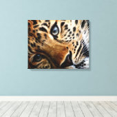 Tijger 3 - Gewikkeld Canvas Afdruk (Insitu (Houten vloer))