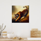 Tijger (4) Wilde kat Poster (Keuken)