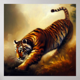 Tijger (4) Wilde kat Poster