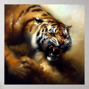 Tijger (6) Wilde kat Poster