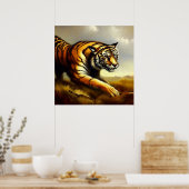 Tijger (7) Wilde kat Poster (Keuken)