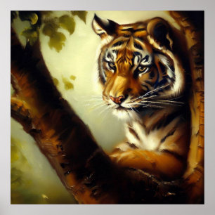 Tijger (9) Wilde kat Poster