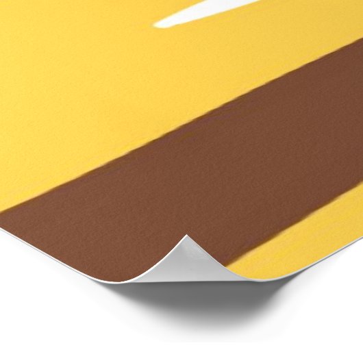 Tijger abstracte kunst poster (Hoek)