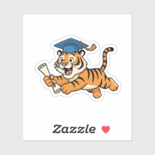 Tijger Afstuderen Sticker (Vel)