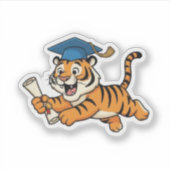 Tijger Afstuderen Sticker (Voorkant)